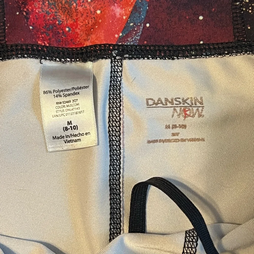 Danskin Red and Blue Patterned Leggings - Picture 2 of 2